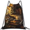 Generic Zaino con Coulisse Sleepy Cat Borsa con Coulisse Grande capacità Sacca da Palestra Resistente Sacchetta Sportiva per Scuola Spiaggia Unisex