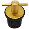 Generic Tappo di Scarico Barca 25/32 mm PVC Gomma con Maniglia a Croce in Ottone, Tappo Espansione Impermeabile per Scafo(32mm)