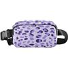 ISAOA Marsupio a tracolla alla moda marsupio con cinghia regolabile Dream Light Purple Leopard per allenamento, shopping, viaggi, escursionismo