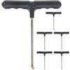 USHOBE Set 6pezzi Ganci per Trampolino Manico a T in Acciaio Inossidabile per Installazione Facile, Accessori per Attrezzature Sportive e Domestiche