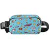 ISAOA Marsupio a tracolla alla moda marsupio con cinturino regolabile Dream Astronauta Rocket Flying Saucer Stars per allenamento, shopping, viaggi, escursionismo