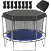Lawnrden Copertura ombreggiante per trampolino|Copertura ombreggiante per trampolino, tettoia in polietilene ad alta densità con blocco UV per trampolini rotondi da 10 piedi (telaio a 8 pali)