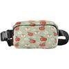 ISAOA Marsupio a tracolla alla moda marsupio con cinturino regolabile Dream Red Apple fiore bianco per allenamento, shopping, viaggi, escursionismo
