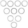 GLEAVI 10 Pezzi Rondelle per Pedali da Bici in Metallo Argento, Spessore 1mm Assorbimento degli Urti e Design Antiscivolo per Bici da Strada e Mountain Bike