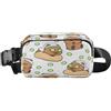 ISAOA Marsupio a tracolla alla moda marsupio con cinghia regolabile Dream Capybara cetriolo per allenamento, shopping, viaggi, escursionismo