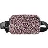 ISAOA Marsupio a tracolla alla moda marsupio con cinghia regolabile Dream Purple Black Leopard per allenamento, shopping, viaggi, escursionismo