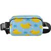 ISAOA Marsupio a tracolla alla moda marsupio con cinghia regolabile Dream Little Yellow Duck sfondo blu per allenamento, shopping, viaggi, escursionismo