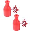 GOOHOCHY Set 2 Pezzi Dadi Numerati in Plastica Shaker per Biliardo, Accessori Rossi per Sala Giochi e Bar, Meccanismo di Conteggio Preciso e Intrattenimento