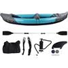 Prosxylate Canoa gonfiabile in PVC addensato con protezione solare portatile per kayak pieghevole per 2 persone per la pesca in rafting in barca