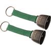 CHILDWEET Campanelli da Campeggio per Animali 2 Pezzi in Ferro e Tessuto Verde Suono Chiaro e Facili da Trasportare per Decorazione e Attività Outdoor