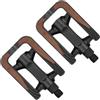 Kisangel Pedali per Bici Mountain Bike Doppio Antiscivolo in Plastica e Acciaio, Pedale Piattaforma Nero Resistente per Ciclismo su Strada e Fuoristrada