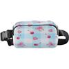 ISAOA Marsupio a tracolla alla moda marsupio con cinturino regolabile Dream Blue sfondo a scacchi fiocco per allenamento, shopping, viaggi, escursionismo
