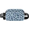 ISAOA Marsupio a tracolla alla moda marsupio con cinghia regolabile Dream Leopard sfondo blu per allenamento, shopping, viaggi, escursionismo