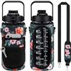 Generic Porta bottiglia d'acqua con tracolla regolabile e tasca, borsa leggera per bottiglia d'acqua sportiva da 1,9 l, copertura protettiva (F)