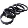 ULTECHNOVO Distanziali Forcella Bici in Fibra di Carbonio Kit Regolazione Altezza Manubrio Set 5 Pezzi Nero Resistenti all'Usura per Accessori Bici da Corsa