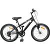 Kaloriko Mountain bike da 20 pollici per bambini, telaio in acciaio, cambio a 6 marce, con sospensione anteriore, per 5-8 anni, per attività all'aperto, fuoristrada, tempo libero, leggera e regolabile