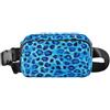 ISAOA Marsupio a tracolla alla moda marsupio con cinghia regolabile Dream Blue Black Leopard per allenamento, shopping, viaggi, escursionismo