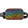 ISAOA Marsupio a tracolla alla moda Marsupio con cinghia regolabile Dream Colored Zebra Stripe per allenamento, shopping, viaggi, escursionismo