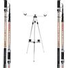 Generico Kit Surfcasting Completo 2 Canne Telescopiche Oceanic 150g 4m + 2 Mulinelli Surfcasting + Tripode Surf 180cm (Mulinelli Trabucco Oceanic 8000)