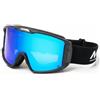 Msport Maschera da Sci e Snowboard REVO HD Vision - Antiappannamento, Protezione UV400, Compatibile con Occhiali da Vista - Blu