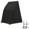 Qualoramall Copertura impermeabile per squat rack 80 x 74 x 85 cm, custodia protettiva antipolvere in tessuto Oxford 210D per attrezzature da palestra e fitness, riparo esterno nero contro pioggia e