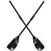 YARNOW Pagaia per Kayak in PVC Nero 2 Pezzi Set, Resistente e Portatile, Remi Smontabili per Barche Gonfiabili e Canoa