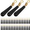 PartyKindom 50 Pezzi Accessori da Pesca Galleggiante Antinodo in Silicone e Metallo Rotazione Resistente per Pesca in Acqua Interna e Salata