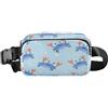 ISAOA Marsupio a tracolla alla moda marsupio con cinghia regolabile Dream Blue Orange Crab per allenamento, shopping, viaggi, escursionismo