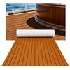 KigerNee Rivestimento per pavimento delle barche, autoadesivo, in schiuma Eva, effetto teak, 270 x 90 cm, 6 mm, per barca, tappetino antiscivolo con adesivo 3M, per yacht, kayak, camper, pontone, fai
