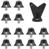 UrbanHui 12 tacchetti di ricambio in lega di alluminio per scarpe da calcio e rugby, tacchetti antiscivolo con chiave, filettatura da 5 mm, 13 mm (grigio 13 mm)