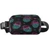 ISAOA Marsupio a tracolla alla moda Marsupio con cinturino regolabile Cappello di Babbo Natale da sogno occhiali da sole colorati al neon per allenamento, shopping, viaggi, escursionismo