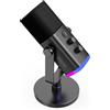 FIFINE USB Gaming Microfono Dinamico per PC PS4 PS5, XLR Micrófono Streaming ...