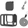Nucelit Custodia protettiva in silicone per action camera e protezione dell'obiettivo, antiurto, con protezione per obiettivo, protezione per lo schermo, custodia per fotocamera sportiva