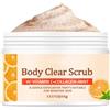 BSMKCL Scrub per il corpo all'arancia, scrub alla vitamina C, multiuso, per viso e corpo, esfoliante, pulizia profonda, idratante, levigante e ammorbidente, rimuove la pelle di fragola, per uomini e donne
