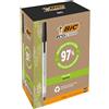BIC Ecolutions Round Stic, Penne Nere a Sfera, 74% di Plastica Riciclata, Pun...