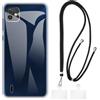 Shantime Custodia e Tracolla Compatibile con Wiko Y82 Cover per Telefono e Cinturino da Collo Regolabile con Fibbie in Metallo e 2 Patch(Chiaro + Nero)