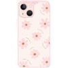LA CASA DE LAS CARCASAS Custodia per iPhone 13 Mini ufficiale di Charuca Fiori in silicone liquido rosa [tocco setoso-morbido] Cover in silicone ultra morbido con fodera in microfibra [Protezione contro le cadute]