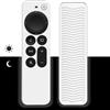 BIIULHCI Custodia telecomando per Apple TV 4K Siri Remote 3rd Gen (2022) / 2nd Gen (2021) - Custodia in silicone per accessori TV (White Glow)
