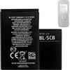HIGHAKKU Batteria di ricambio BL-5CB 1200mAh compatibile con No-kia C1-01/C1-02/X2-05/1616/100/101/105/106/109