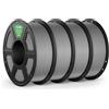 DEEPLEE Filamento PLA PRO 1.75 mm, 4 kg (4×1 kg) Grigio, Maggiore Tenacia, Precisione ±0.02 mm, Facile da Stampare per Stampanti 3D FDM