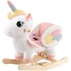 FUNLIO Cavallo a Dondolo Unicorno, Rainbow Fairy per bambini da 6 mesi a 3 an...