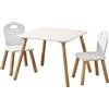 Kesper 17712 tavolino Per Bambini Con 2 sedie, color Bianco, 3 Unità, 8000 g
