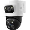 eufy Security PoE Bullet-PTZ Cam S4, Tripla Lente 4K UHD, FOV 122°, Pan e Tilt a 360°,Telecamera Esterna,Zoom Ibrido 8x,Traccia AI,Luce Rossa e Blu,Visione Notturna a Colori, Plug & Play,Reg. 24/7