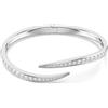 Swarovski Vienna Bracciale Rigido, Taglio Rotondo, Cigno, Bianco, Placcato Rodio