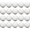 QUARKZMAN 20Pz Bottoni Automatici a Pressione Rotondi 15mm Bottoni a Pressione Metallo in Ottone Cucire Artigianato Ricambio per Blazer Abiti Abbigliamento Accessori DIY, Bianco Argento