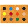 Relaxdays Zerbino Relaxdays fibra di cocco 60x40, a pois, antiscivolo, resistente alle intemperie, interno/esterno, multicolore