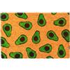 Relaxdays Zerbino Relaxdays 60x40 in fibra di cocco, motivo Avocado, antiscivolo, resistente alle intemperie, interno/esterno