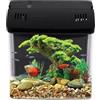 Generico Acquario Da Scrivania | Acquario Per Gamberetti Con Filtro - Per Animali Domestici Per Rane Gamberi Tartarughe Barriera - Per Anfibi E Tartarughe Acquatiche