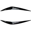 BONNYT Fari Sopracciglio Palpebre Per BMW Serie 1 F20 F21 L & R 116 118 120 125 M135i M140i Facelift 2015-2019 ABS Faro Sopracciglia Palpebra Adesivi 3D fari Anteriori Sopracciglia (Color : Gloss Black)