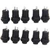 OSRGZRNGR 10 pezzi auto barca blocco cruscotto off on pulsante interruttore nero